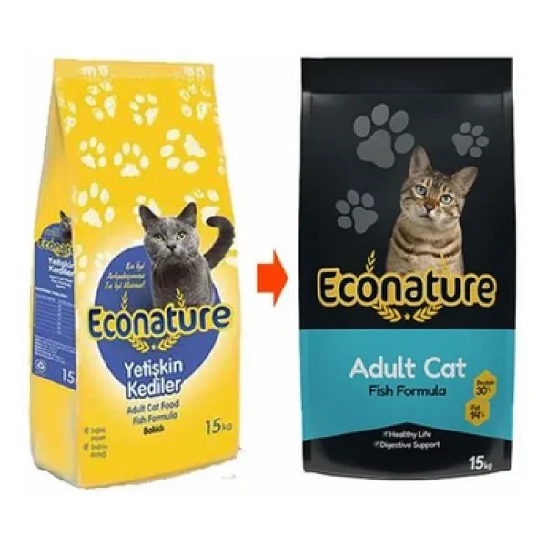 Econature Balıklı 15 kg Yetişkin Kedi Maması