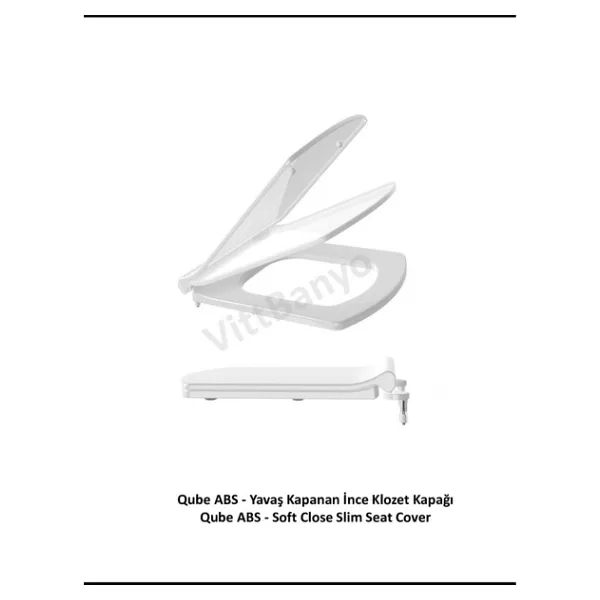ELONE BANYO - Kare Slim Thermoplast Yavaş Kapanan Klozet Kapağı