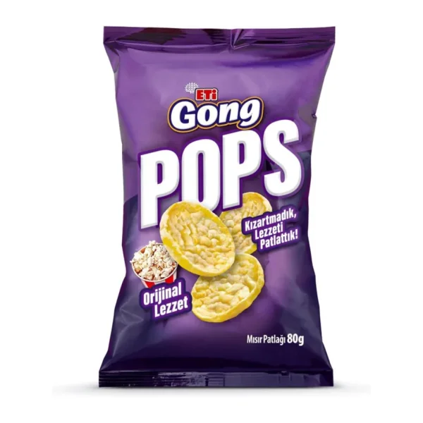 Eti Gong Pops Mısır ve Pirinç Patlağı 80 gr 10'lu