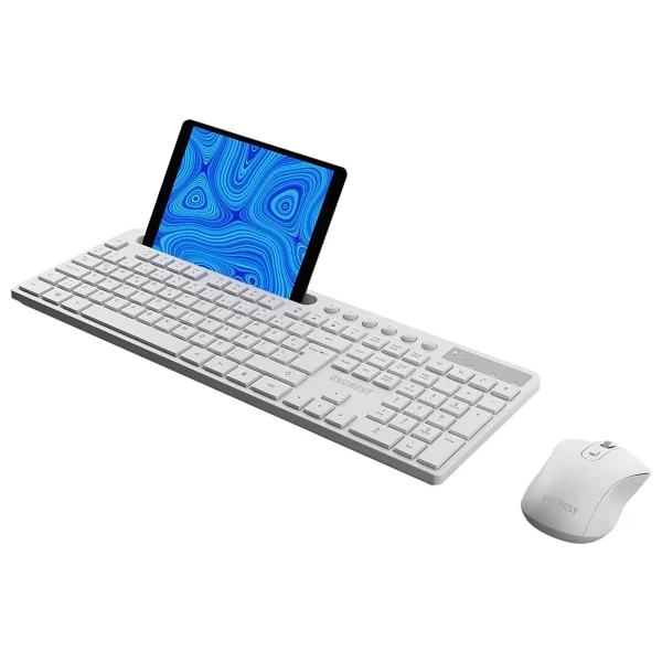 Everest KM-730 Beyaz Kablosuz Klavye Mouse Seti