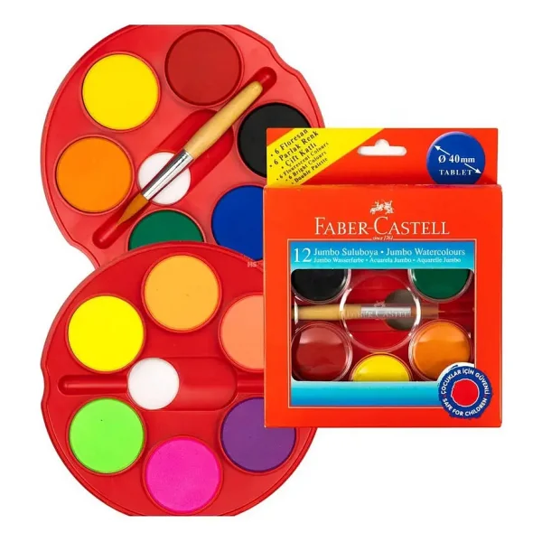 Faber-Castell Little Creatives 12'li Jumbo Sulu Boya Seti