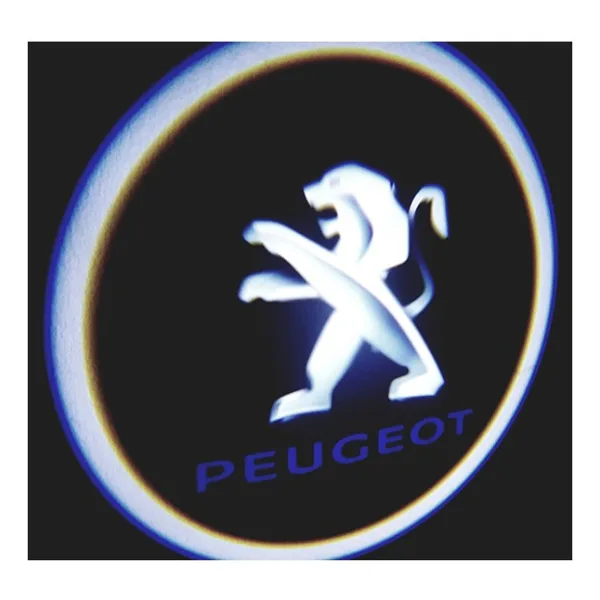 FEMEX Peugeot Araçlar İçin Pilli Yapıştırmalı Kapı Altı Led Logo