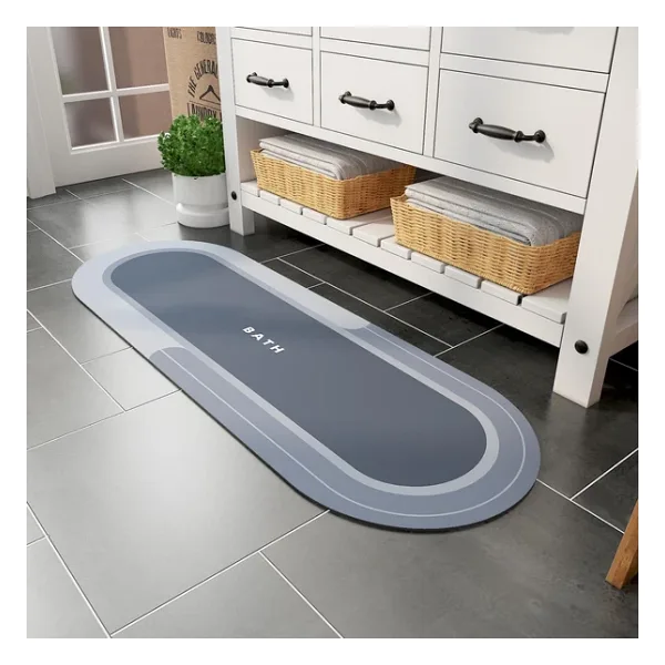 FETHİYE TOPTAN Sihirli Paspas Banyo Paspası Su Emici Mutfak Koridor Paspas Kaymaz Tabanlı 40cm - 120cm Yuvarlak