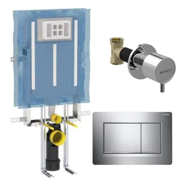 Geberit Sigma 8cm Tuğla Ince Tip Gömme Rezervuar Seti 110.792.00.1 - 616.004.21.1 - 115.883.JQ.1