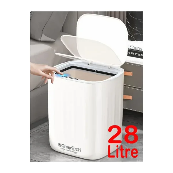 Greentech Sensörlü 28 Litre Çöp Kovası (Şarj Edilebilir Lityum Pilli) / GT-SC07 B
