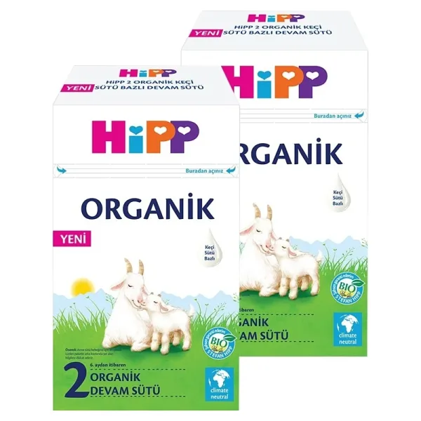 Hipp Organik 2 Keçi Sütü Bazlı Devam Sütü 400 gr 2 Adet