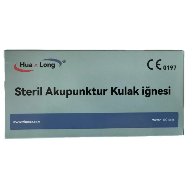HUALONG akupunktur kulak iğnesi 0,22x1,5mm 5 kutu 500 adet