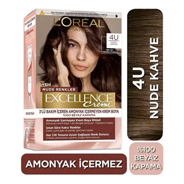 L'Oreal Paris Excellence Creme 4U Nude Kahve Saç Boyası