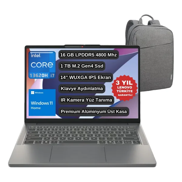 Lenovo IdeaPad Slim 3 14IRH10 83K0002ATR i7-13620H 16 GB 1 TB SSD UHD Graphics 14