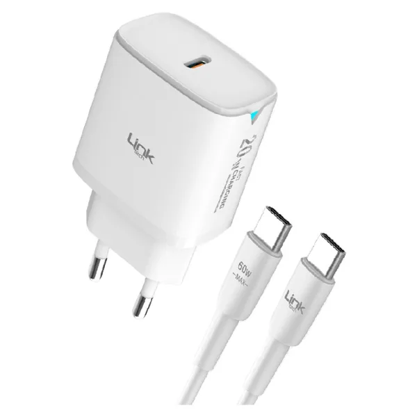LinkTech C307 20 W Type-C Kablolu Hızlı Şarj Aleti