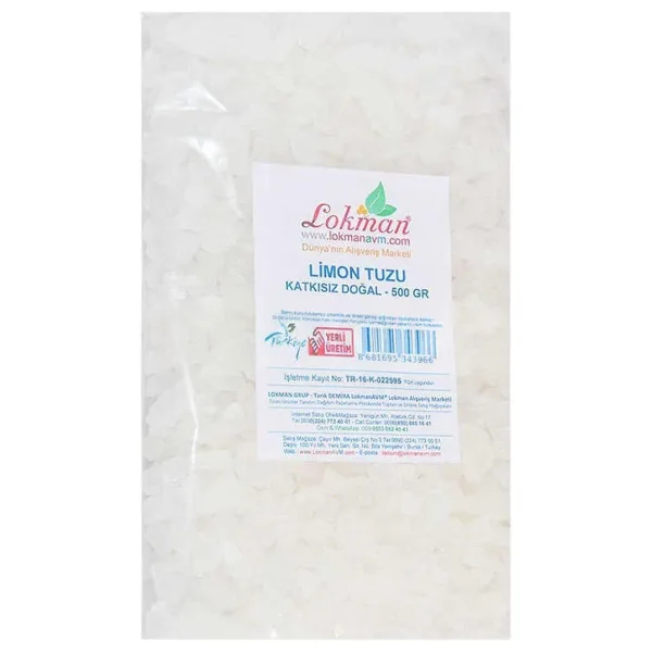 Lokmanavm Limon Tuzu Granül Çakıl 500 gr Paket