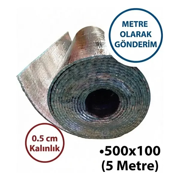Markaflex 5 Metre Kalorifer Peteği Arkası Isı Yalıtım ve Izolasyon Levhası Radyatör Arkalığı Yalıtım Malzemesi - 5 Adet - 100 x 100 cm