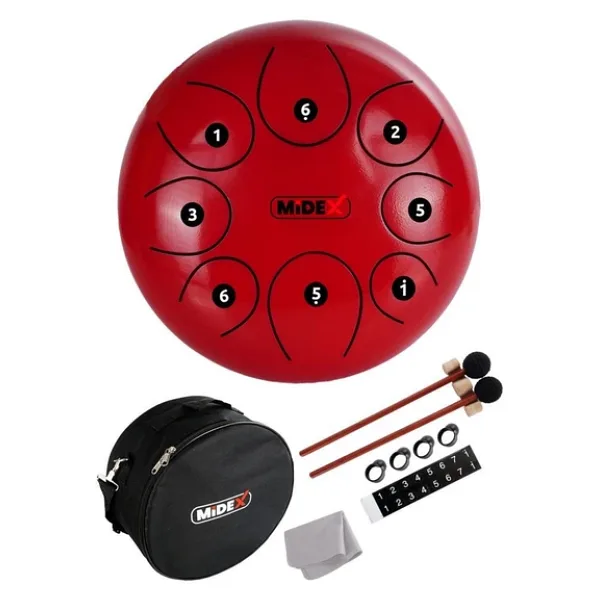 Midex TD-108 10 İnç 8 Ton Çelik Dil Handpan Set