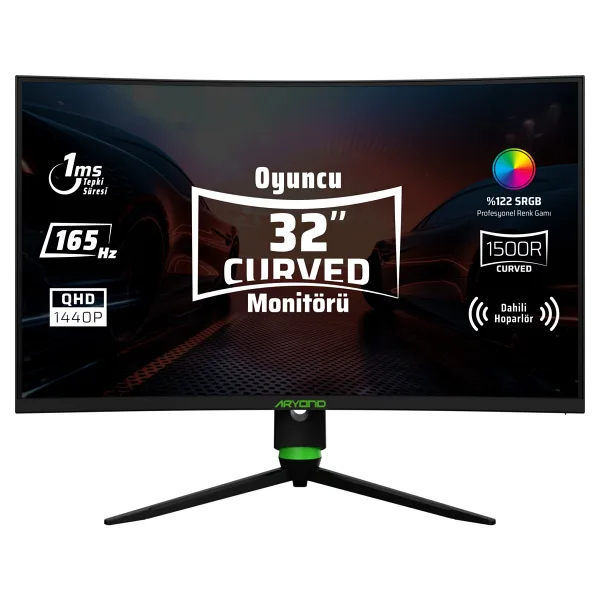 Monster Aryond A32 V1.3 32" 1 ms 2K Curved 165 Hz Oyuncu Monitörü