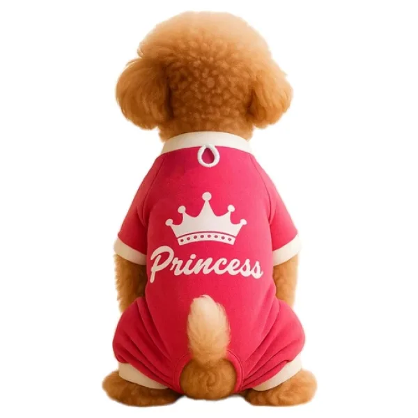 MPZ PETS Kedi ve Köpek Kıyafeti & Elbisesi Pembe 4 Bacak Tulum Prenses S