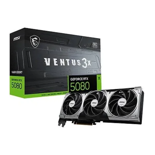 MSI RTX 5080 16G Ventus 3X OC G5080-16V3C 256 Bit GDDR7 16 GB Ekran Kartı