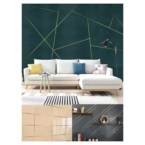 Open Home Concept Fayans Arası Ve Duvarda Kullanılabilir 1 Cm 50 Metre Yapışkanlı Altın Sarısı 50 Metre Şerit Bant