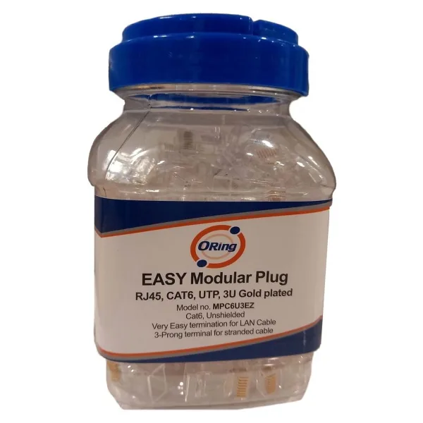 ORING MPC6U3EZ CAT6 U/UTP SNAP IN MODULA PLUG 3U 100 LÜ KUTU