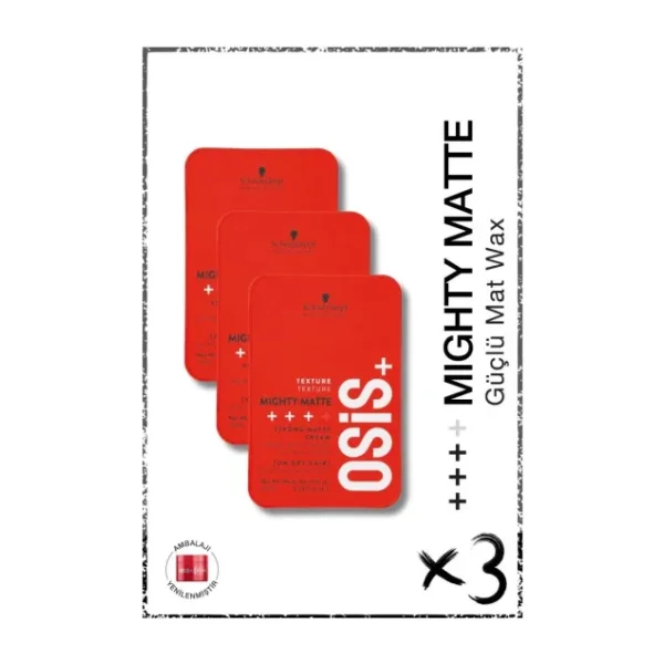 Osis 4 Mighty Matte Güçlü Tutucu 100 ml 3 Adet Mat Wax