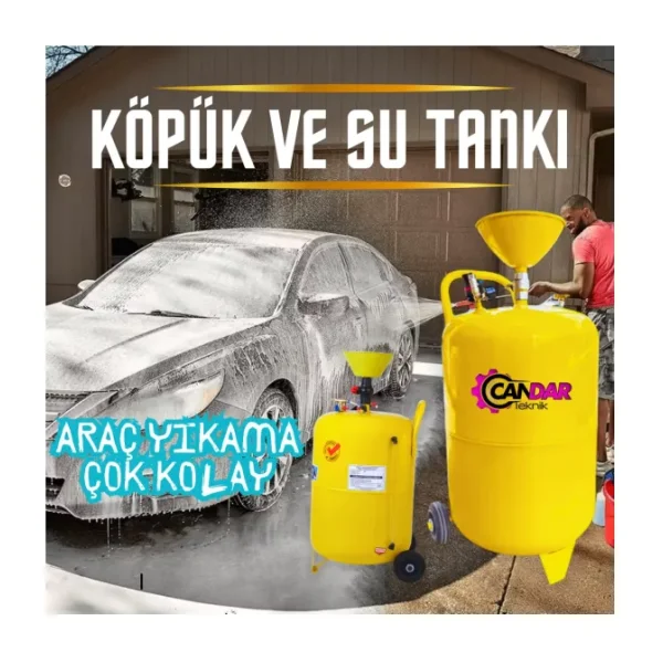 Ottomax OTX100 Havalı Köpük Tankı 100 Litre Köpük Püskürtme 8 Metre Hortumlu
