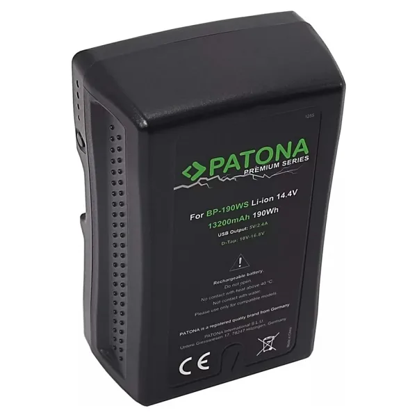 Patona 1255 V-Mount Batarya 13200MAH 190WH