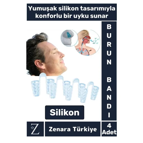 Premium Horlama Azaltıcı Rahat Nefes Alıp Verme Uyku Horlama Önleyici Burun Delik Aparatı 4 Adet