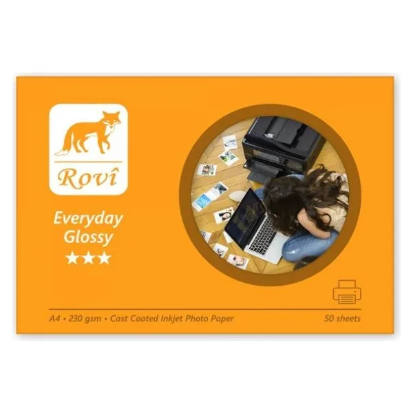 Rovi Everyday Parlak A4 230 gsm 50 Yaprak Fotoğraf Kağıdı