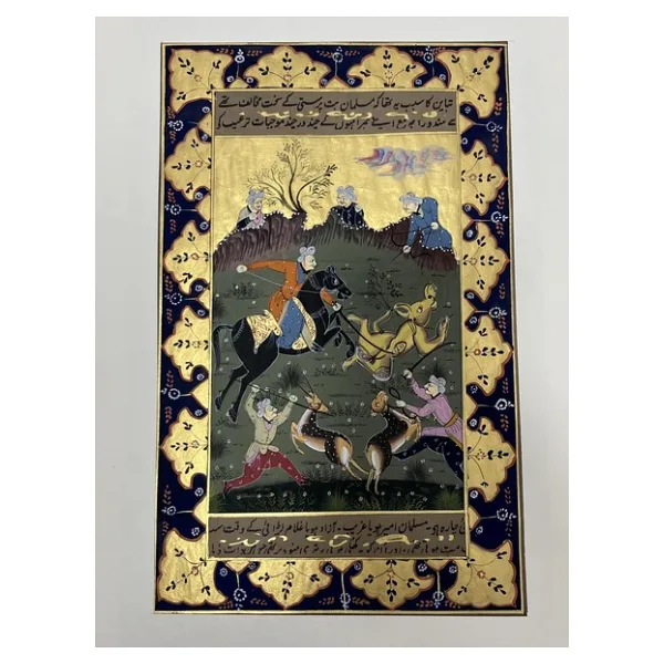 Sessiz Tepede Av Adlı El Yapımı Minyatür Resim 29,5x18,5 cm - Orijinal ambalajında