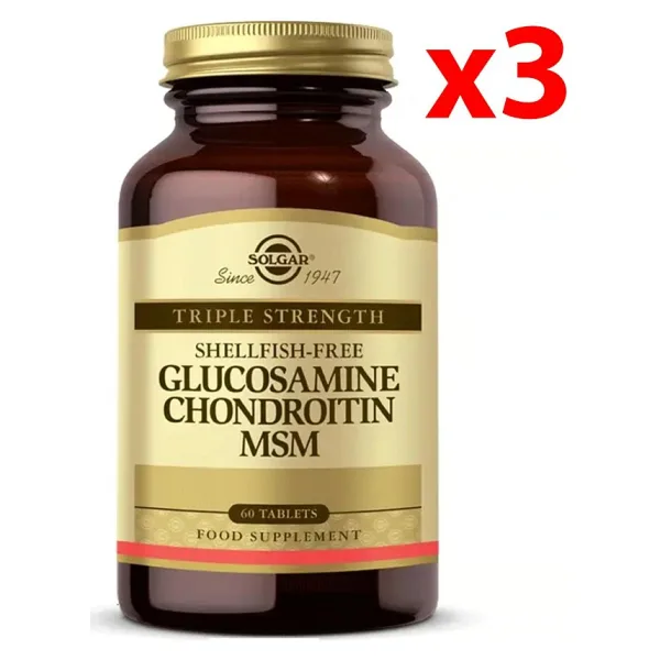 Solgar Glucosamine Chondroitin MSM 60 Tablet 3'lü