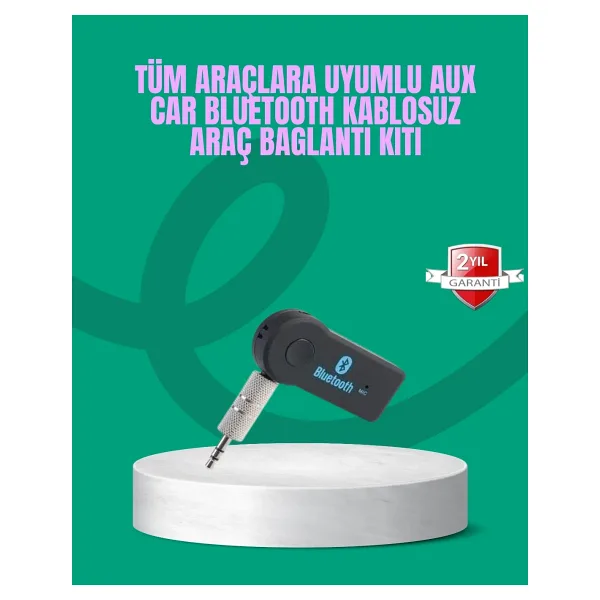 Taşınabilir Bluetooth Aux Araç Müzik Ve Konuşma Kiti
