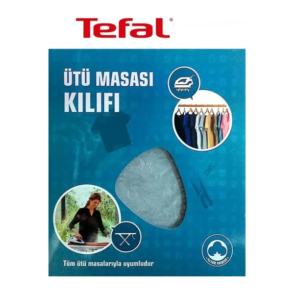 Tefal Ütü Masası Örtüsü Yüksek Buhar Geçirgenliği ile 140x52 cm Dayanıklı Pamuk Kumaş