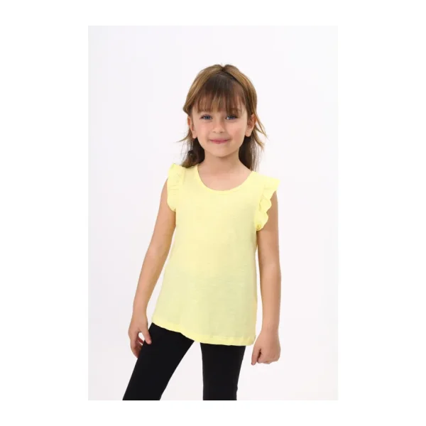 Toontoy Kız Çocuk Atlet - 4 Yaş - Beyaz