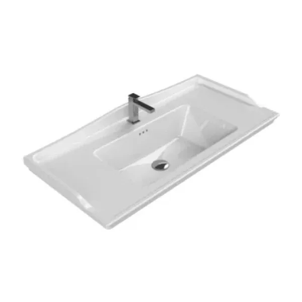 Turkuaz Seramik Cerastyle Kapadokya 100x48 cm Etajerli Lavabo