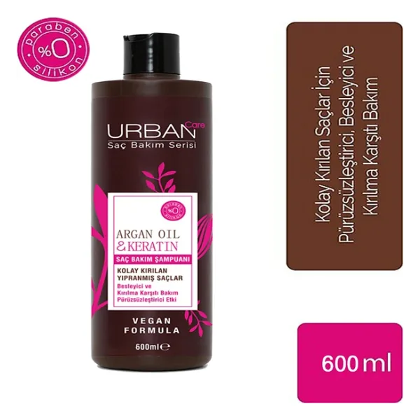 Urban Care Argan Oil & Keratin 600 ml Sülfatsız Şampuan