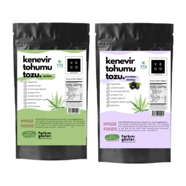Vegovego Kenevir Kendir Tohumu Tozu - Trend Paket - 2'li Paket