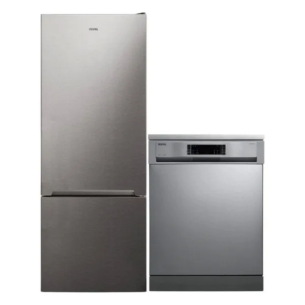 Vestel 2'li Inoks Beyaz Eşya Seti (Bm 4212 x Bulaşık + NFK52011 x Buzdolabı)