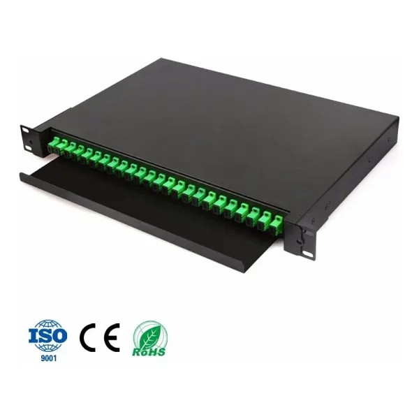 24 Core SC-APC Hazır Panel - 1U Rack