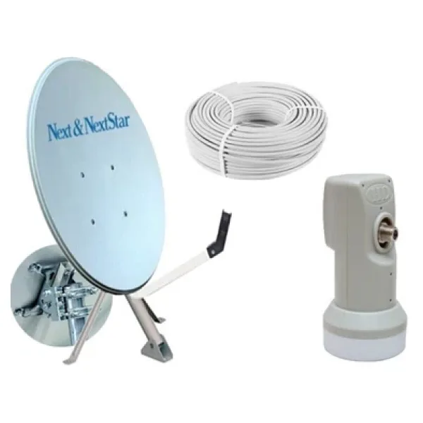 75 Cm Çanak Anten Seti- 5 Metre Kablo Tekli Lnb Seti Abc0623