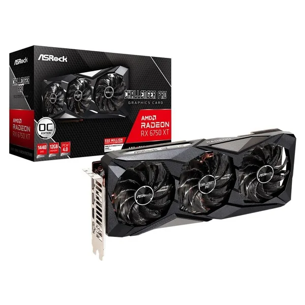 Asrock RX 6750 XT Challenger Pro OC 90-GA3QZZ-00UANF 192 Bit GDDR6 12 GB Ekran Kartı