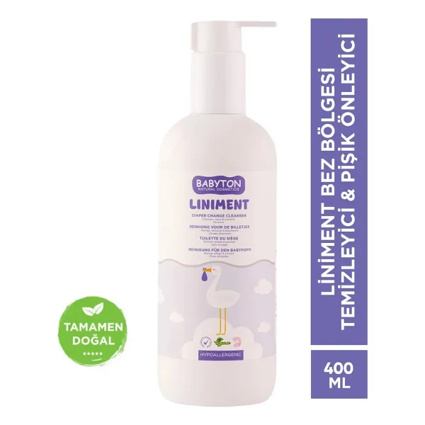 Babyton Liniment Bebek Bezi Değiştirme Temizleyici ve Pişik Önleyici 400 ml