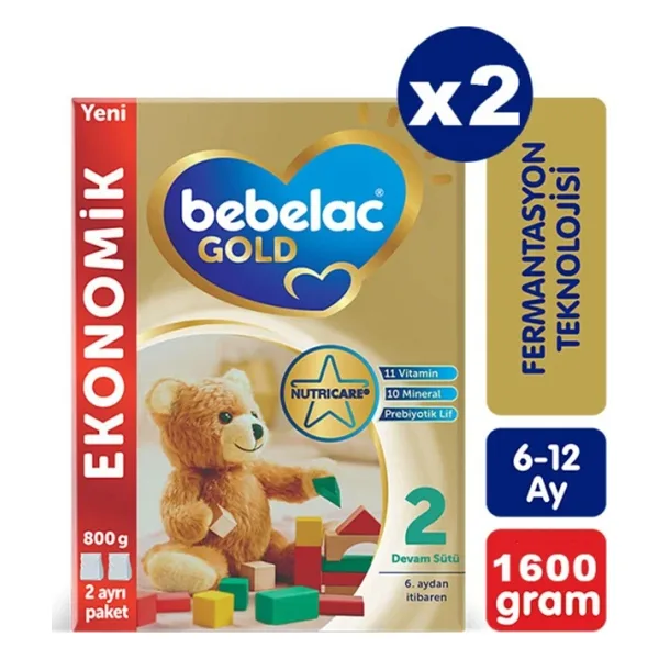 Bebelac Gold 2 Devam Sütü 800 gr 2 Adet