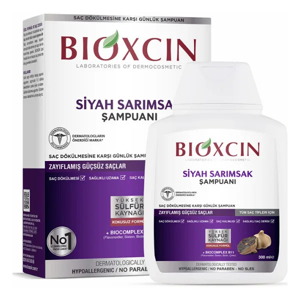Bioxcin Siyah Sarımsaklı 300 ml Saç Dökülmesine Karşı Şampuan