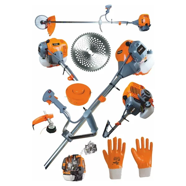 BÖHRER Pross Dark Orange Profesyonel 3.5 Hp Yan Tipi Benzinli Ot Çalı Çim Biçme Makinesi Tırpanı + Eldiven