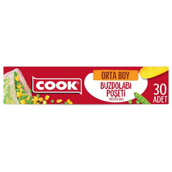 Cook Orta Boy Buzdolabı Poşeti 30'lu