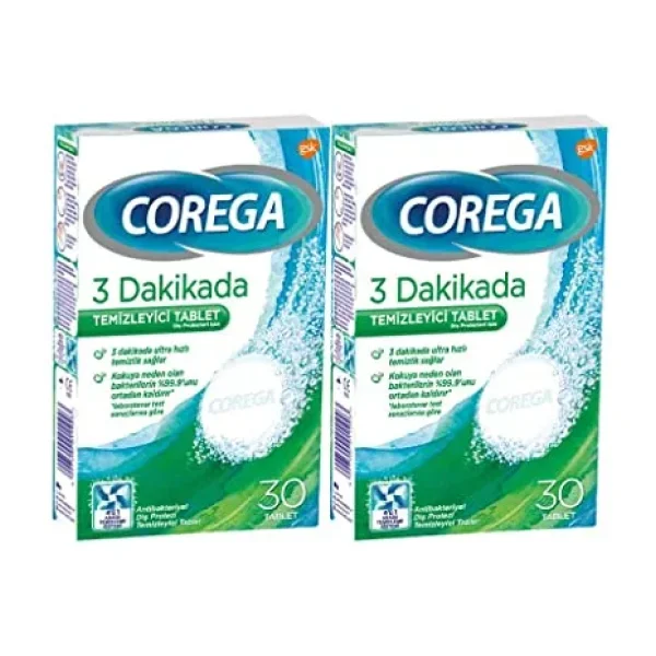 Corega Cleanser Bio Protez Temizleme Tableti 30'lu x 3 Adet