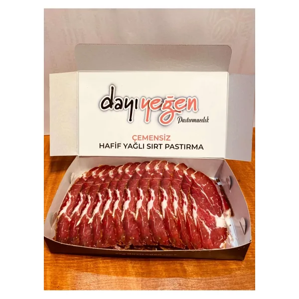 Dayı Yeğen 250 Gr Kayseri Çemensiz Hafif Yağlı Sırt Pastırma