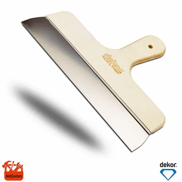 Dekor Eğri Saplı Ispatula Spatula 25 Cm Gri