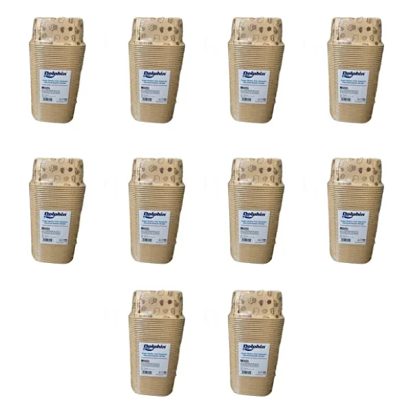 Dolphin Muffin Kare Kağıt Kraft Desenli Sarı Kek Kalıbı Kapsülü Kabı - 50 Adetlik 10 Paket