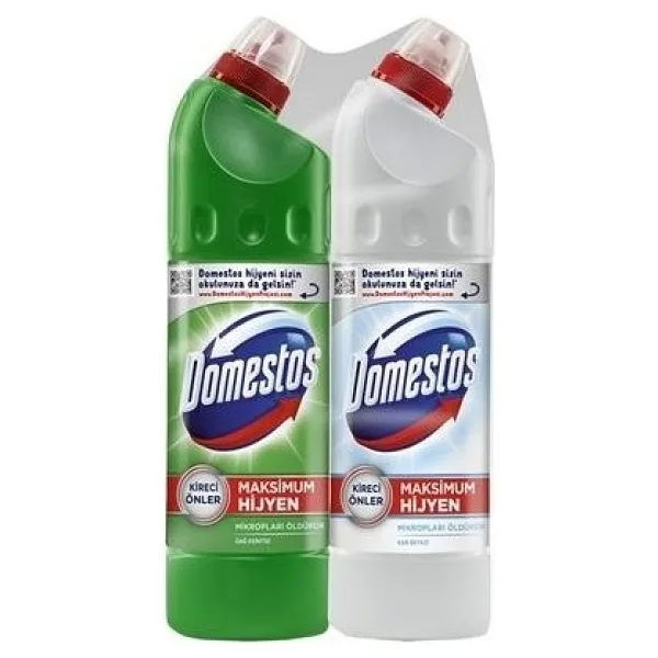 Domestos Dağ Esintisi 750 ml + Kar Beyazı 750 ml Çamaşır Suyu