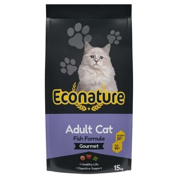 Econature Gurme Balıklı 15 kg Yetişkin Kedi Maması